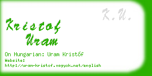 kristof uram business card